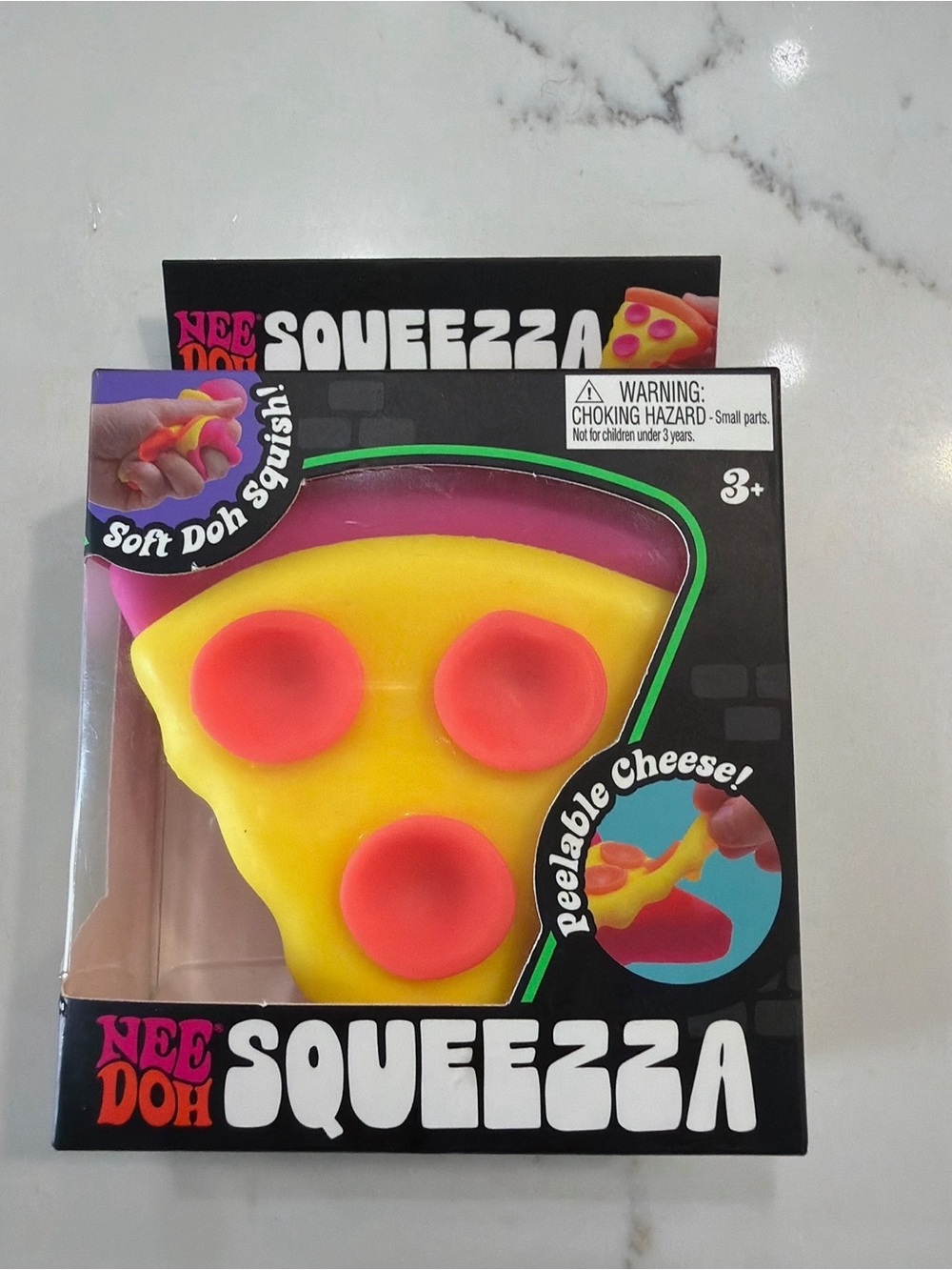 NeeDoh SqueeZZa Pizza Squeeze Toy - Yellow & Red